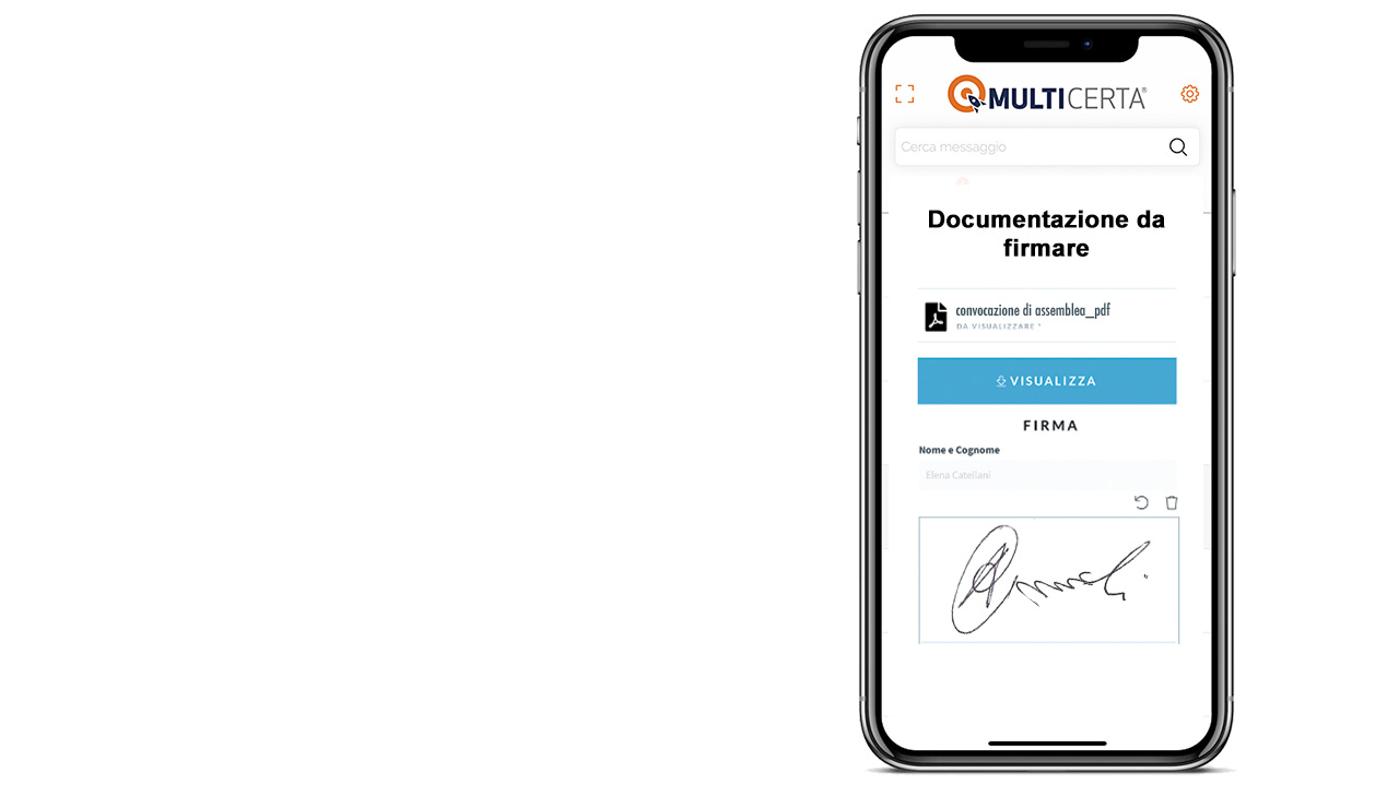 App Multicerta: documentazione da firmare